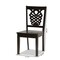 Baxton Studio Gervais Modern and Contemporary Transitional Dark Brown Finished Wood 2-Piece Dining Chair Set 177-11381-Zoro - alternate 7